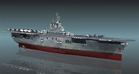 Uss franklin cv-13 cv 3D model - TurboSquid 1413454