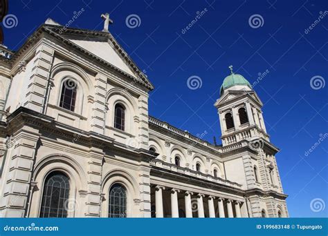 Cathedral of the Blessed Sacrament, Christchurch Stock Photo - Image of ...