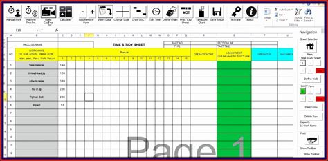 Manufacturing Time Study Template Excel - Template 1 : Resume Examples #mx2W514Y6E