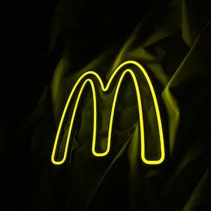 Neon LED Mcdonald's Neon Sign Wall Decor Food Lovers Big Mac Mcdonald Sign Yellow Neon LED ...