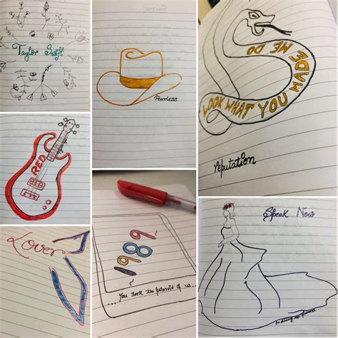 Taylor Swift's album doodles : r/TaylorSwift