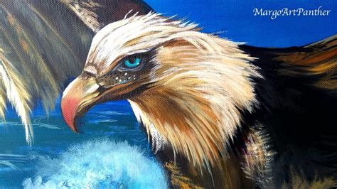 Soaring Eagle Painting flying Eagle Art Wildlife Bird - Etsy