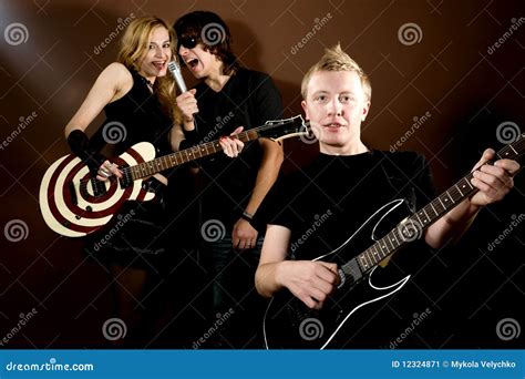 Funny band stock image. Image of sound, playing, concert - 12324871