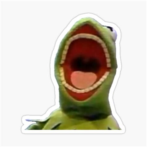 "kermit screaming meme" Sticker for Sale by jack-brown | Redbubble