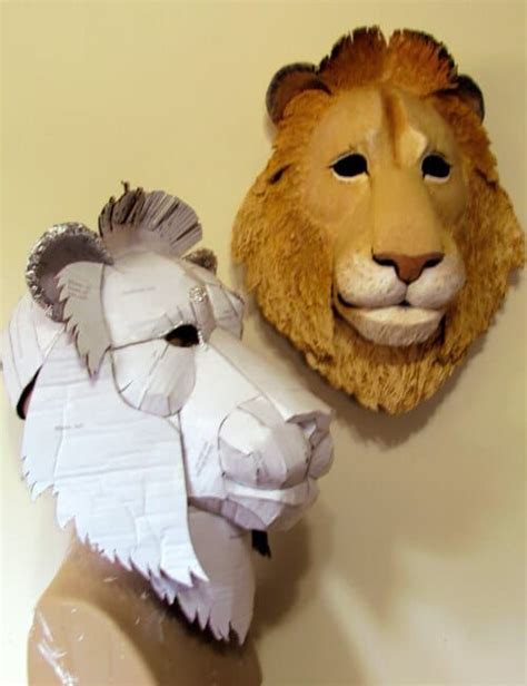 Paper Mache Lion Mask Pattern | Ultimate Paper Mache | Lion mask, Paper ...