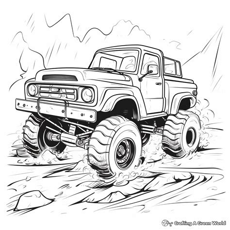 Mud Truck Coloring Pages - Free & Printable!