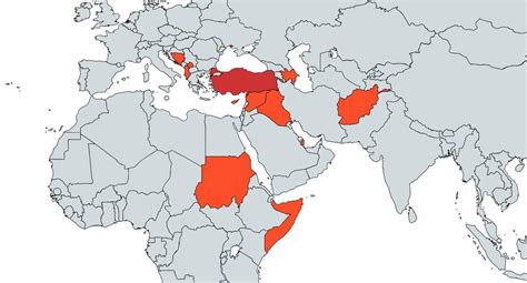 Countries with Turkish military bases : r/MapPorn