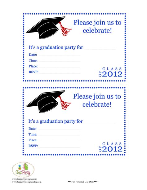 Free Preschool Graduation Invitations