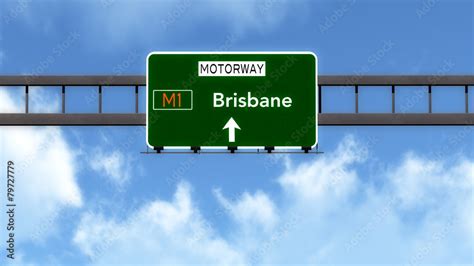 Brisbane Australia Highway Road Sign Stock Photo | Adobe Stock