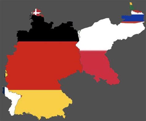 Map of the German Empire with modern flags... - Maps on the Web