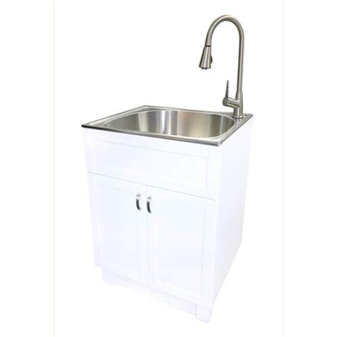 transform 25-in x 22-in 1-Basin Freestanding Stainless Steel Utility ...