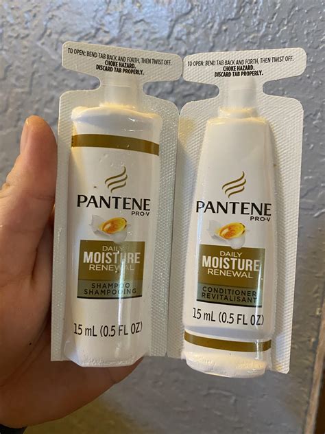 these samples of pantene shampoo and conditioner are shaped like the ...