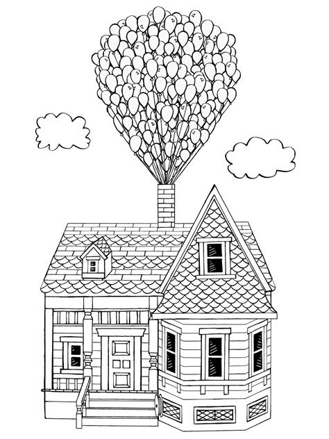 Disney Pixar Up House Coloring Page