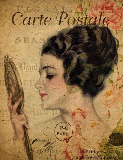 Woman Vintage Floral Postcard Free Stock Photo - Public Domain Pictures