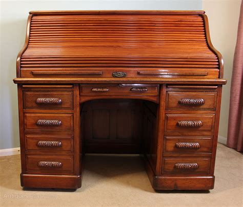 Antique Mahogany Roll Top Desk - Antiques Atlas