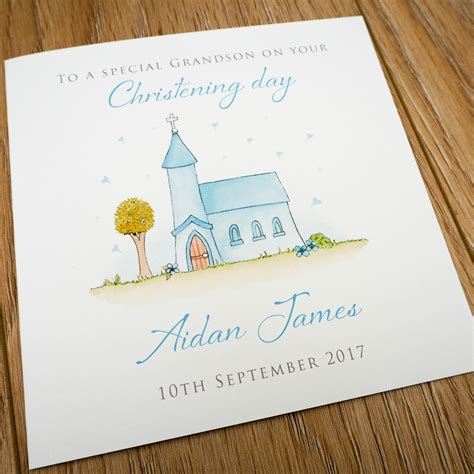 Personalised Handmade Christening Card Godson Christening | Etsy