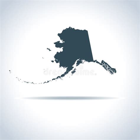 Map of the Alaska stock vector. Illustration of alaska - 204692114