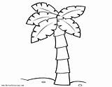 Palm Tree Coloring Pages On Beach  Free Printable sketch template