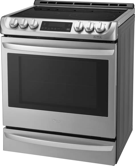 LG LSE4613ST 30 Inch Slide-in Electric Range with 5 Smoothtop Elements, 6.3 Cu. Ft. Oven ...