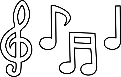 black and white music clipart - Clip Art Library