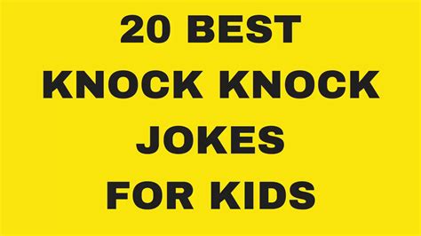 Knock Knock Jokes For Kids Funny Jokes For Kids Jokes - vrogue.co