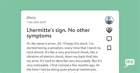 @Lhermitte's sign. No other symptoms on Shift.ms