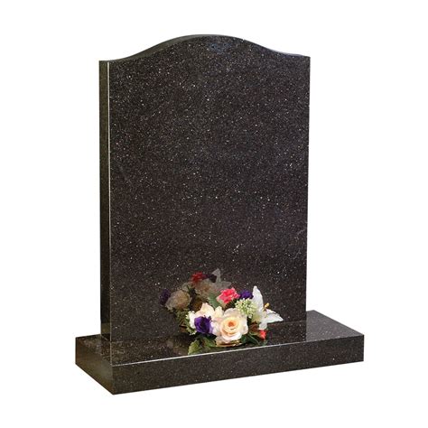 Polished Galaxy Black Granite Headstone | 1st Choice Memorials