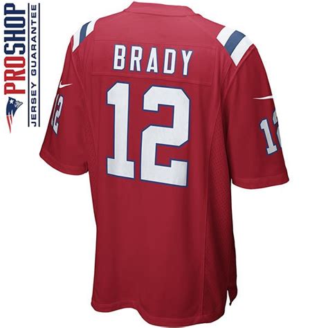 Official New England Patriots ProShop - Nike Tom Brady #12 Throwback Game Jersey-Red