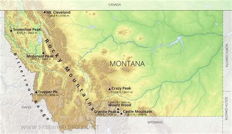 Montana Mountain Ranges Map – Map Of The Usa With State Names