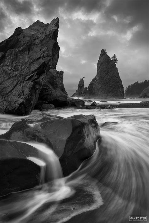 Awaken Monochrome | Rialto Beach | Olympic National Park | Max Foster Photography