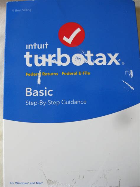 Intuit Turbotax Basic Windows & Mac Federal Returns & E-File 2016