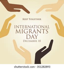 International Migrants Day Poster Quotes Vector Stock Vector (Royalty ...