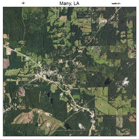 Aerial Photography Map of Many, LA Louisiana