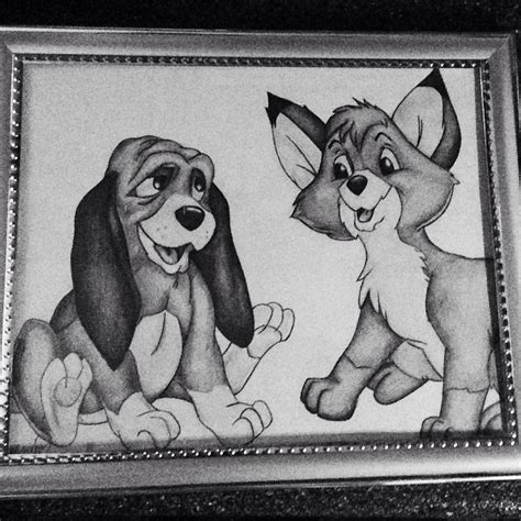 The fox and the hound drawing | Personajes disney, Disney, Sabueso