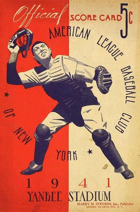 1941 NEW YORK YANKEES Print Vintage Baseball Poster, Retro Baseball ...