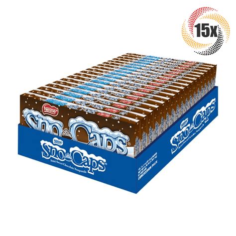 Full Box 15x Packs Nestle Sno Caps Semi Sweet Chocolate Nonpareils ...