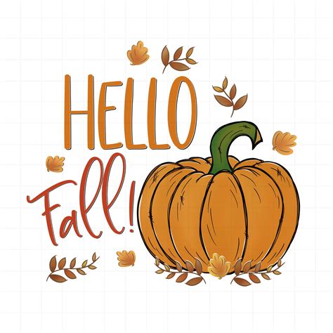 HELLO FALL Digital PNG Clipart Printable Fall Pumpkin | Etsy | Hello autumn, Fall clip art, Clip art