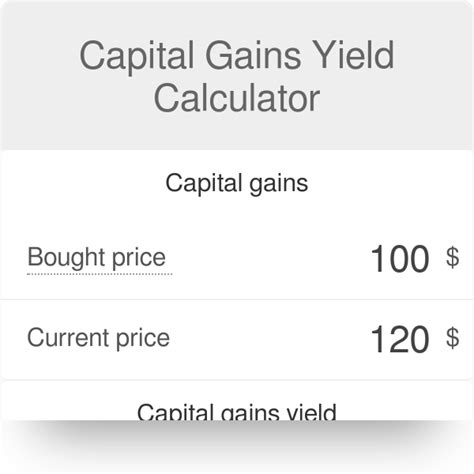 Calculate Capital Gains Yield