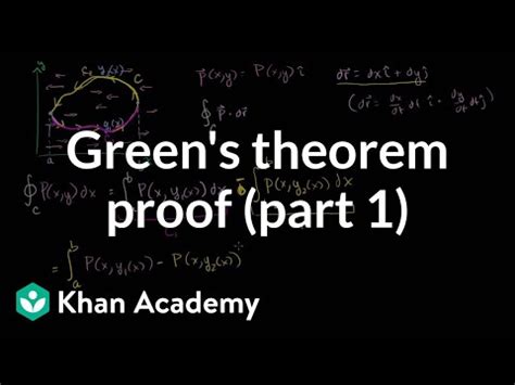 Green's theorem proof (part 1) (video) | Khan Academy