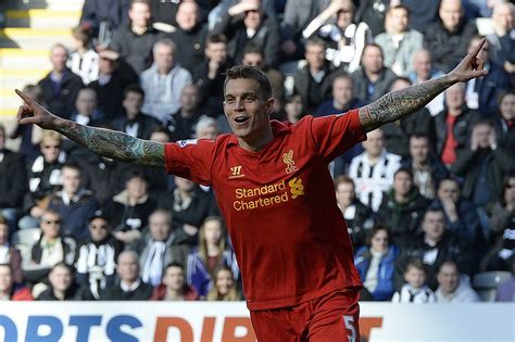 The football player of Liverpool Daniel Agger scored a goal wallpapers ...