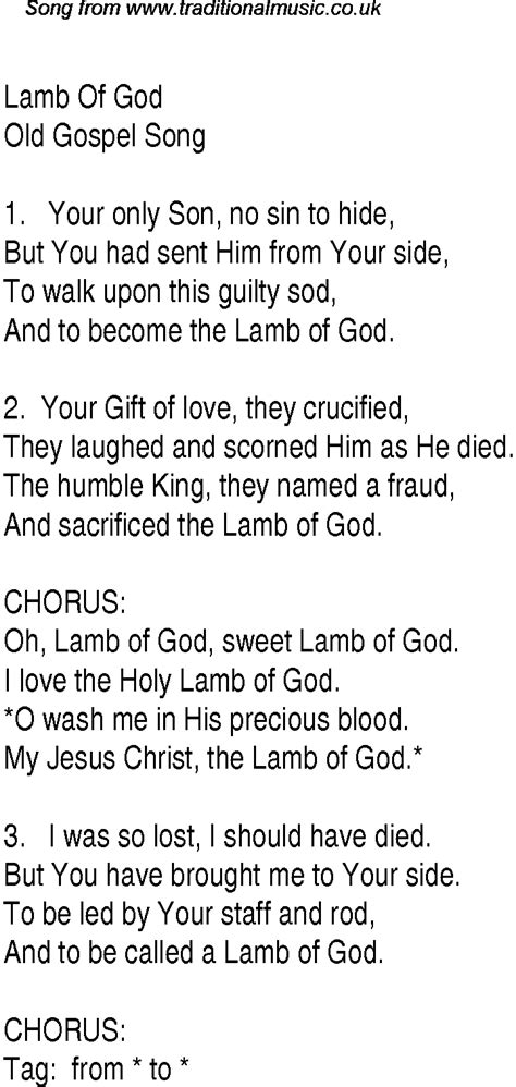 Lamb Of God - Christian Gospel Song Lyrics and Chords | Gospel song ...