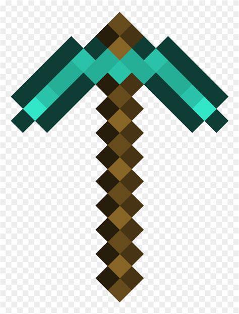 Diamond Pickaxe - Minecraft Diamond Pickaxe, HD Png Download ...