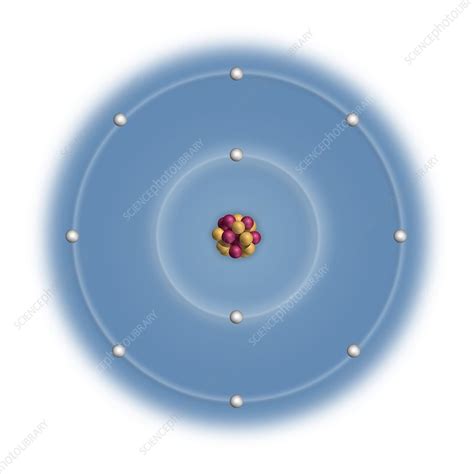 Neon, atomic structure - Stock Image - C023/2460 - Science Photo Library