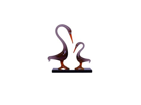 Glass Swan Pair Showpiece For Home Decor Swan Showpiece Figurines Loving Bird ! Glass Showpiece ...