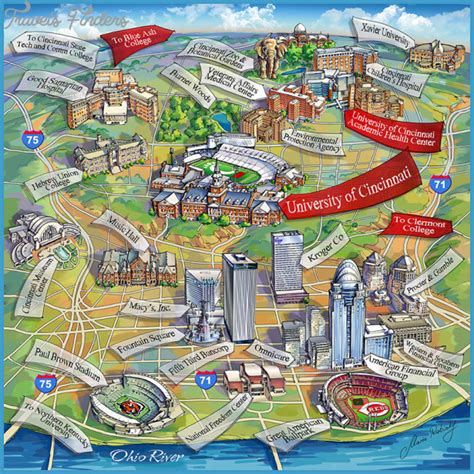 Cincinnati Map - TravelsFinders.Com