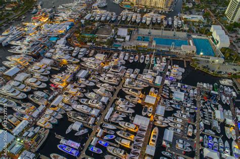 luxury superyachts Fort Lauderdale Boat Show international event venue Stock Photo | Adobe Stock