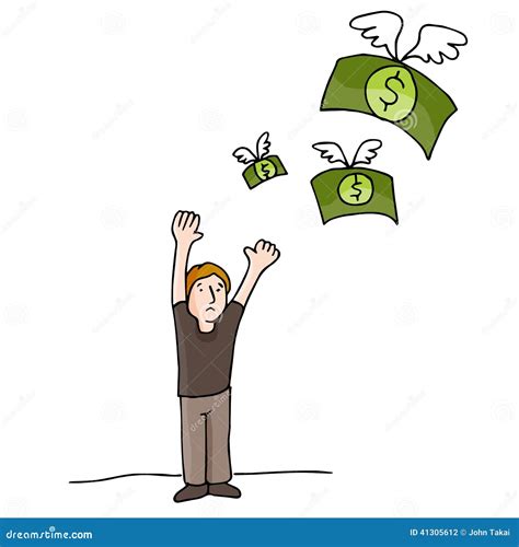 Money Flying Away Stock Vector - Image: 41305612