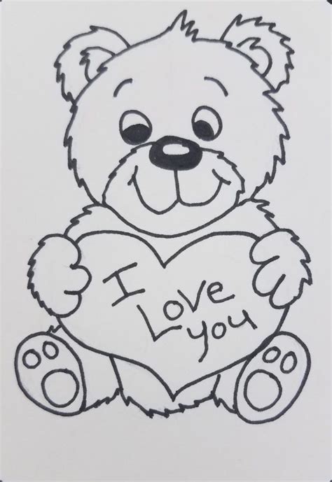 How to Draw a Teddy Bear with a Heart | Easy Step by Step - Art by Ro ...