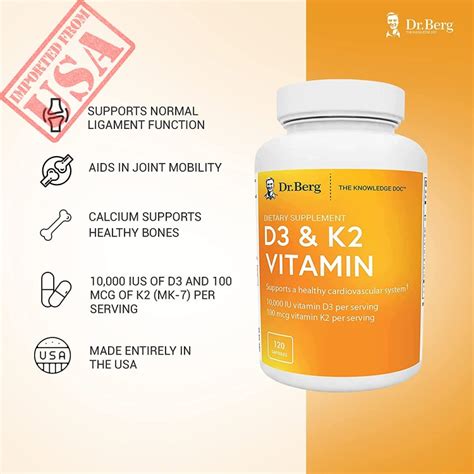 dr. berg's d3 & k2 vitamin - support healthy heart, bone & joint online in pakistan