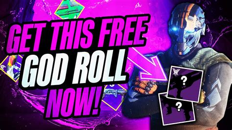 Destiny 2 - GET THIS FREE GOD ROLL WEAPON NOW! (LESS THAN 24 HOURS ...